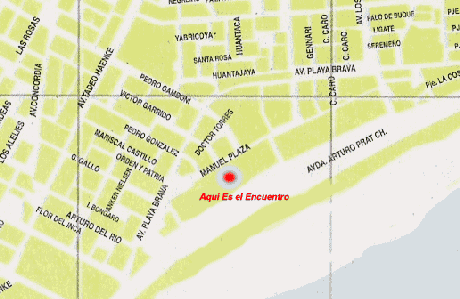 Mapa de la zona de Iquique